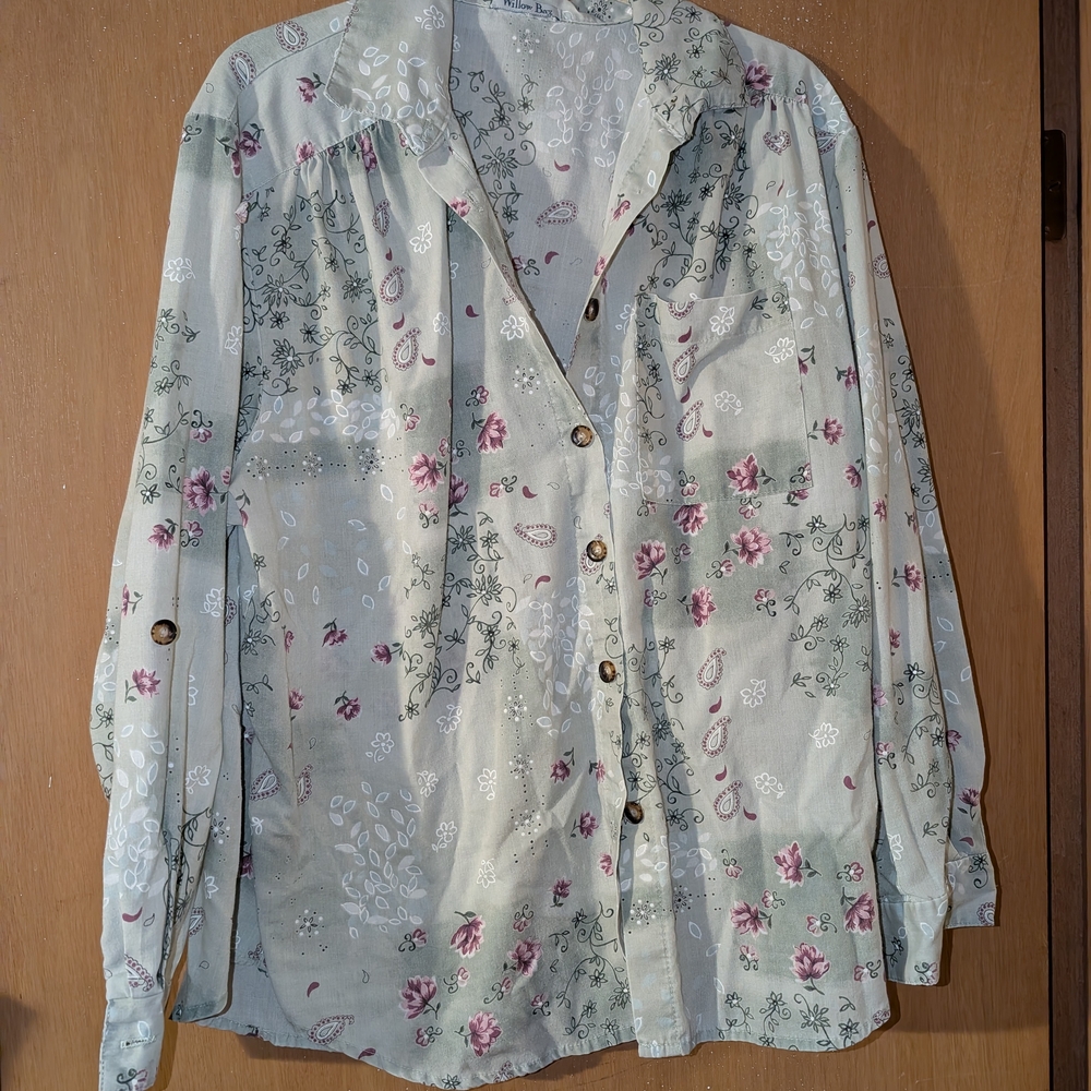 Elegant Floral Button-Down Shirt